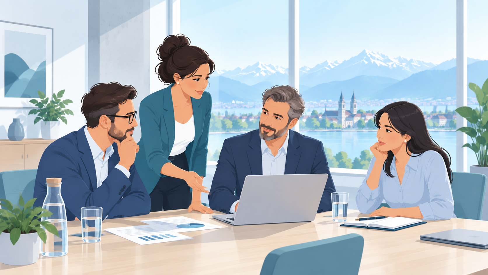 family-office-switzerland-image Small family office team working in Switzerland without a own company